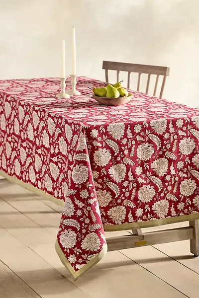 Terrain Yamini Cotton Tablecloth In Red