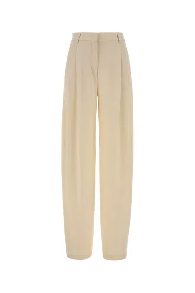 The Andamane Tracy Palazzo Pants In Crepe In Neutral