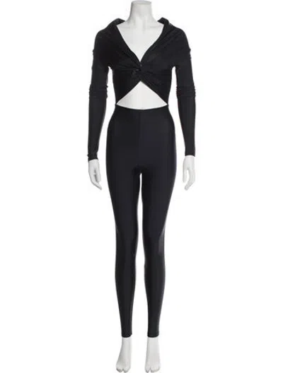 Pre-owned The Andamane V-neck Jumpsuit W/ Tags In Black