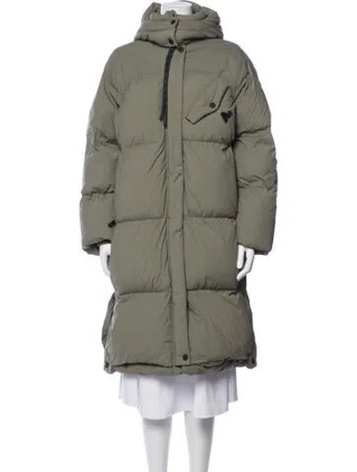 Pre-owned The Arrivals Down Coat In Green