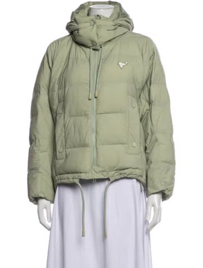 Pre-owned The Arrivals Down Coat In Green