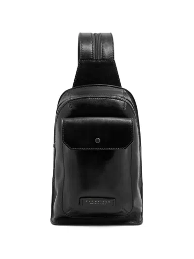 The Bridge Mattia Leather Shoulder Bag In Black