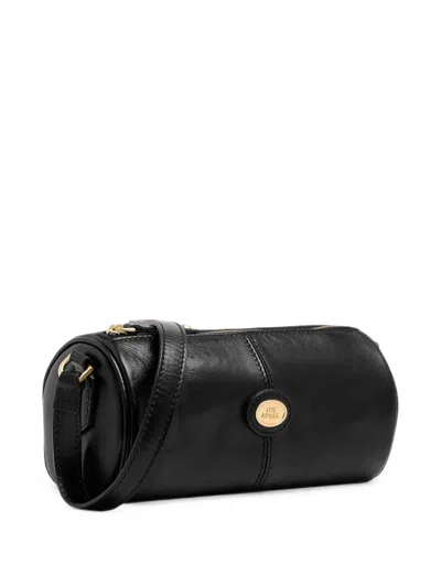 The Bridge Mini Cylindrical Leather Shoulder Bag In Black