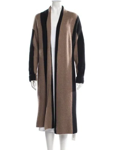 Pre-owned The Cashmere Project Cashmere Striped Sweater In Brown