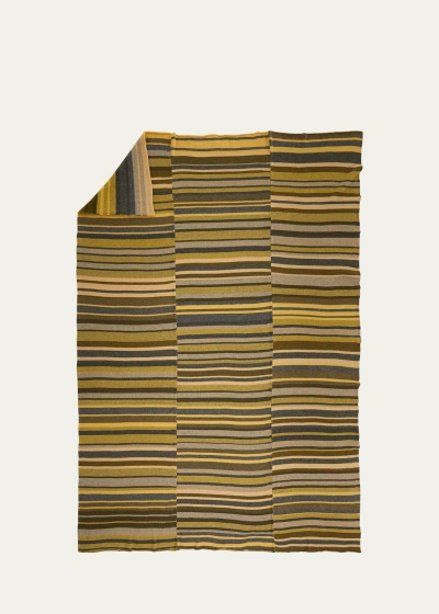 The Elder Statesman Stripe Super Duper Blanket, 58" X 86" In Multi