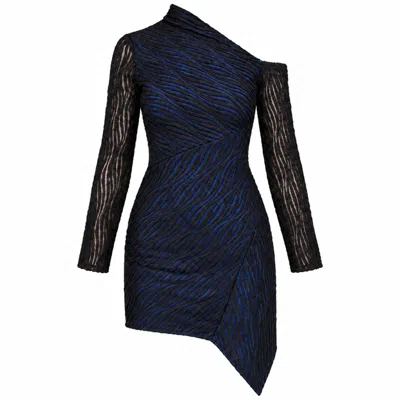 The Ethos Studio Women's Black / Blue Prism Dress In Black/blue