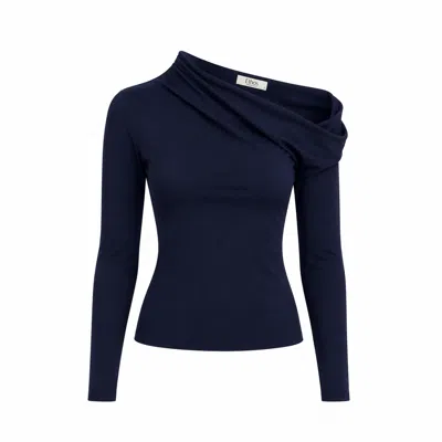 The Ethos Studio Women's Blue Lily Top - Navy