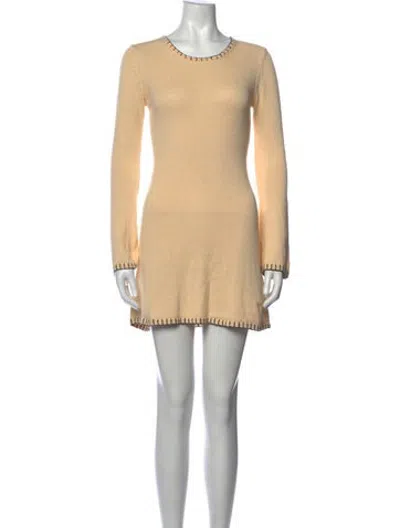 Pre-owned The Garment Crew Neck Mini Dress In Neutrals
