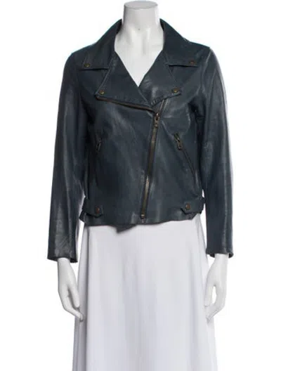 Pre-owned The Great Biker Jacket In Blue