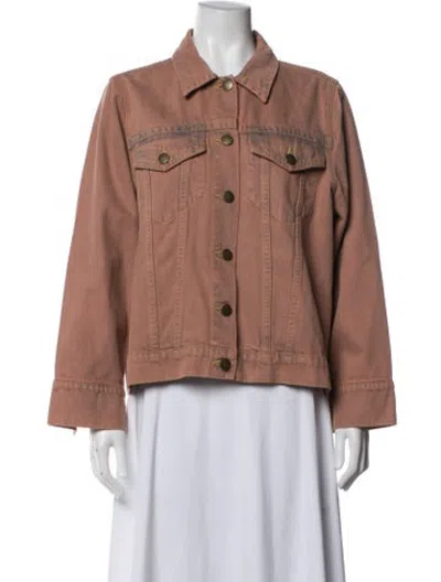 Pre-owned The Great Denim Jacket In Orange
