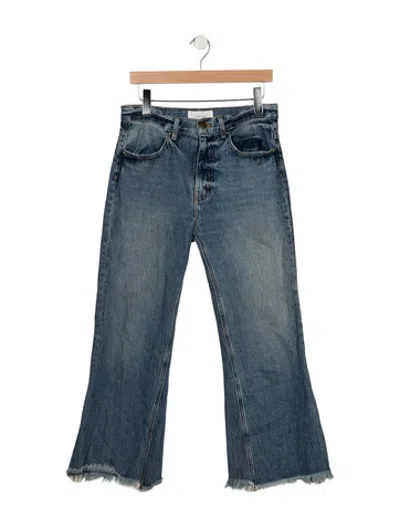 Pre-owned The Great High-rise Flared Jeans In Blue