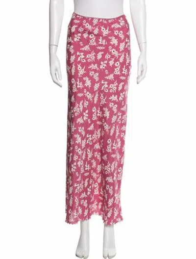 Pre-owned The Great Silk Long Skirt In Pink