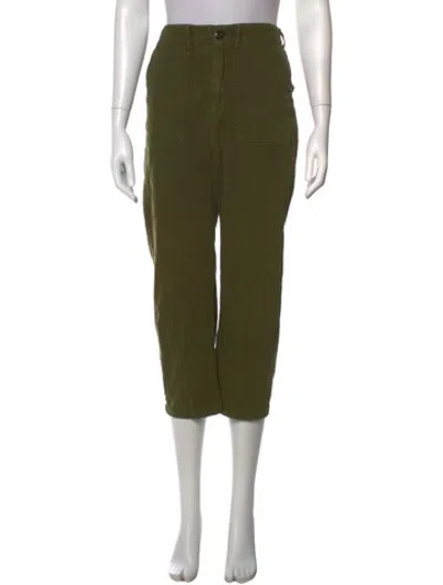 Pre-owned The Great Straight Leg Pants In Green