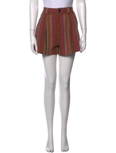 Pre-owned The Great Striped Mini Shorts In Neutrals