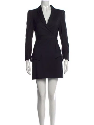 Pre-owned The Kooples Wool Mini Dress In Black