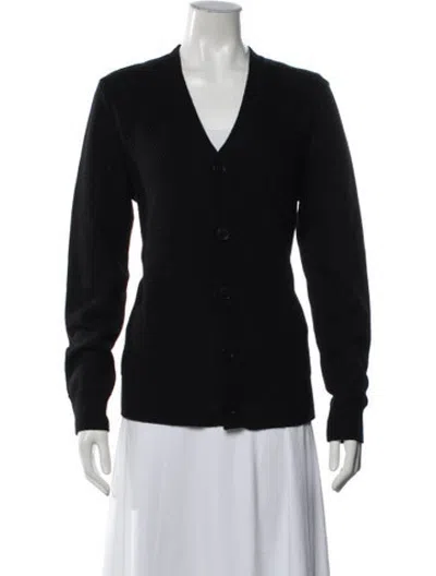 Pre-owned The Kooples Wool V-neck Sweater In Black