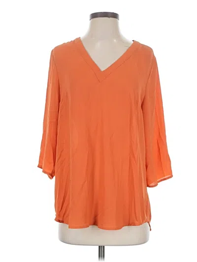 Pre-owned The Limited 3/4 Sleeve Blouse In Orange