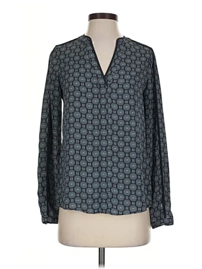 Pre-owned The Limited Long Sleeve Blouse In Blue