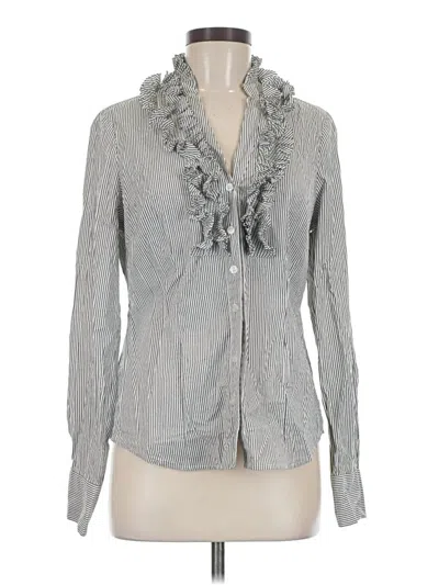 Pre-owned The Limited Long Sleeve Blouse In Gray