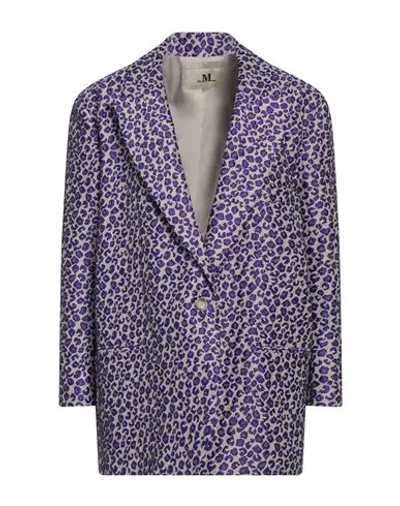 The M .. Woman Blazer Purple Size S Polyester, Polyamide