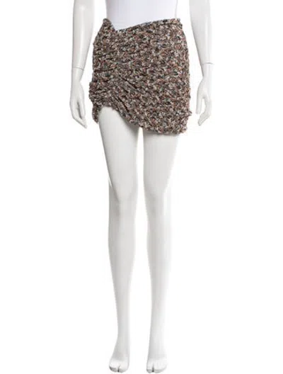 Pre-owned The Mannei Nylon Mini Skirt In Neutrals