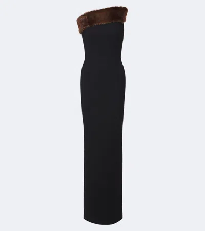 The New Arrivals Ilkyaz Ozel Fuji Bustier Gown In Black