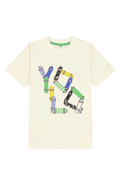 The New Kids' James Organic Cotton Graphic T-shirt In Off White