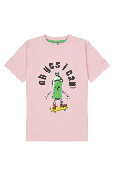 The New Kids' Jensen Organic Cotton Graphic T-shirt In Pink