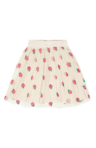 The New Kids' Johanna Fruit Embroidered Tulle Skirt In Off White