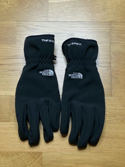 Pre-owned The North Face Apex Gloves Fleece Logo In Black