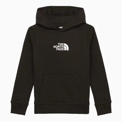 The North Face Black Cotton Hoodie With Logo