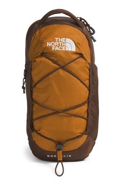 The North Face Borealis Water Repellent Sling Backpack In Timber Tan/ Demitasse Brown