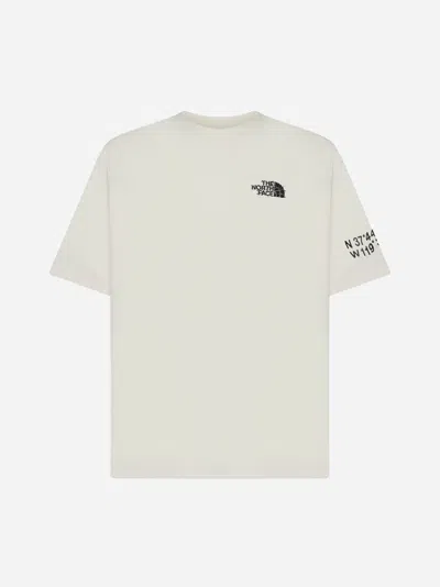 The North Face Graphic Print Cotton T-shirt In Ivory