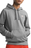 The North Face Heritage Patch Recycled Cotton Blend Hoodie In Tnf Medium Grey Heather/ White