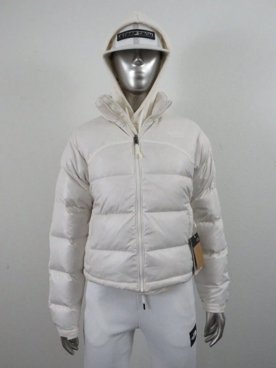Pre-owned The North Face Womens  Retro Nuptse 2000 Short Crop 700-down Jacket - White