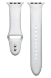 The Posh Tech Silicone Apple Watch® Band, 41mm In Metallic Silver