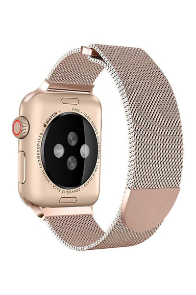 The Posh Tech Stainless Steel Band For Apple Watch Series 1, 2, 3, 4, 5 In Rose Gold
