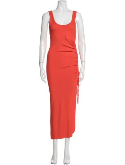 Pre-owned The Range Scoop Neck Long Dress In Orange