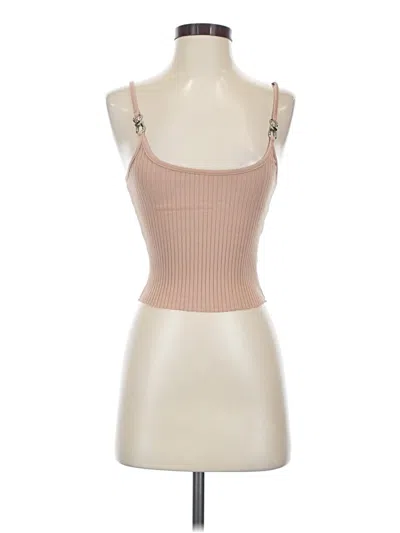 Pre-owned The Range Tank Top Tan Strapless Neckline Tops