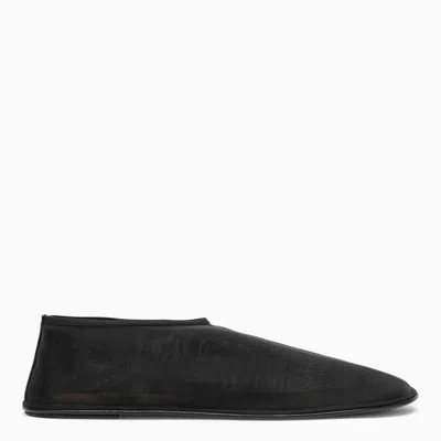 The Row Black Nylon Sock Shoe Women