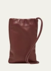 The Row Bourse Phone Case In Napa Leather In Bgag Burgundy Ang