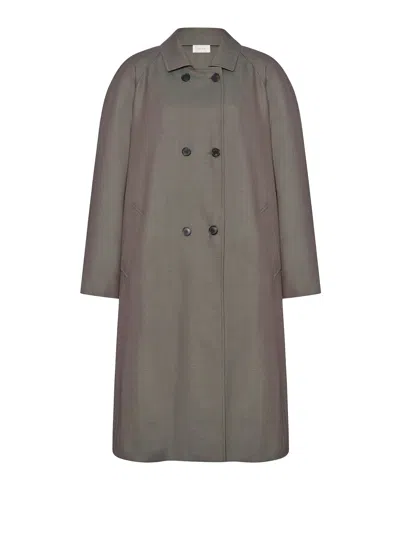 The Row Green Wool Coat