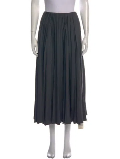 Pre-owned The Row Pleated Accents Long Skirt In Grey