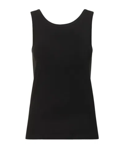 The Row Rib Knitted Vest In Black