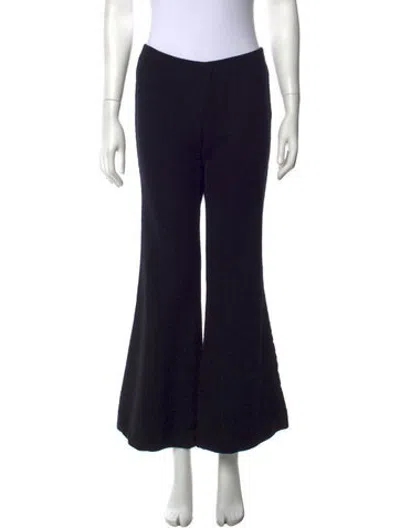 Pre-owned The Row Virgin Wool Flared Pants In Black
