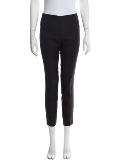 Pre-owned The Row Virgin Wool Straight Leg Pants In Blue