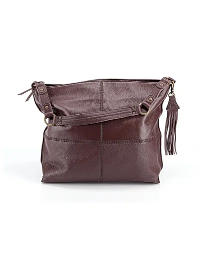 Pre-owned The Sak Leather Shoulder Bag In Burgundy