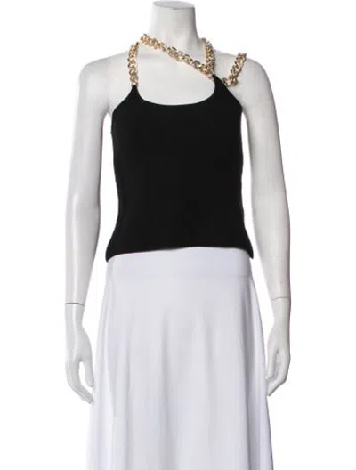 Pre-owned The Sei Asymmetrical Sleeveless Top In Black