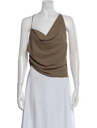 Pre-owned The Sei Cowl Neck Sleeveless Top In Black