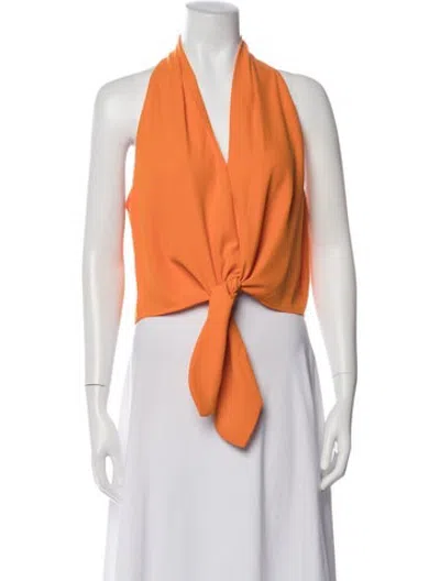 Pre-owned The Sei Halterneck Sleeveless Top W/ Tags In Orange